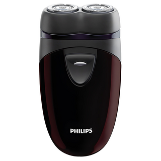 PHILIPS 飛利浦 手提式刮鬍刀, 黑色 + 酒紅色, PQ206/18