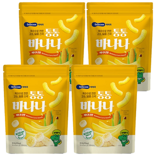 베베쿡 유아용 통통바나나 과자, 바나나, 30g, 4개