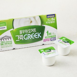 풀무원다논 그릭 설탕무첨가 플레인, 90g, 8개입, 1개