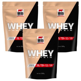 RED COW 紅牛 聰勁即溶乳清蛋白 珍珠奶茶, 3包, 500g