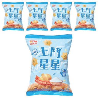福義軒 土鬥星星海鹽 非油炸全素配方 酥脆餅乾, 50g, 5包