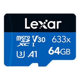 Lexar 雷克沙 High Performance 633X MicroSDXC 64GB 記憶卡 100MB/s, 1個