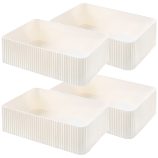 THE ZAKKA 多用途分層化妝品收納盒, 白色, 4個