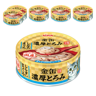 AiXiA 新金罐濃厚3號 貓罐, 鮪魚 + 吻仔魚, 70g, 6罐