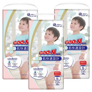 GOO.N 大王 日本製 肌快適系列 嬰兒紙尿褲 12~20kg, XL, 114片
