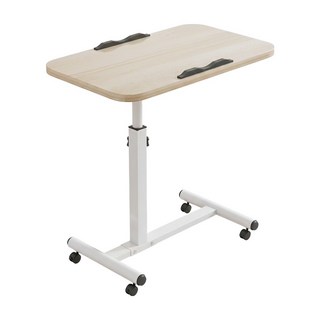 FANCY LIFE 移動式升降邊桌 T02單檯面, 木紋色