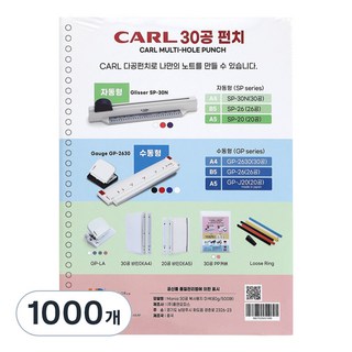 MANIA 30孔影印紙 米白色 80g, 1000個, A4