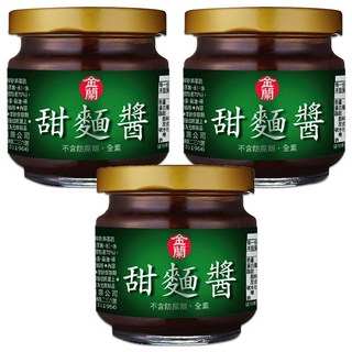 金蘭 甜麵醬 不含防腐劑 全素, 200g, 3罐