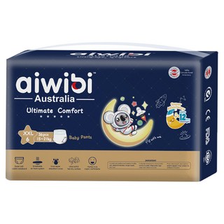 aiwibi 愛薇彼 夜用甄柔瞬吸 褲型尿布 15~21kg, XXL, 36片
