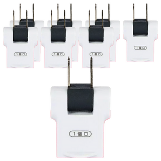 Kinyo 任意轉向插頭 2孔, 白色 + 黑色, 8個, 34mm