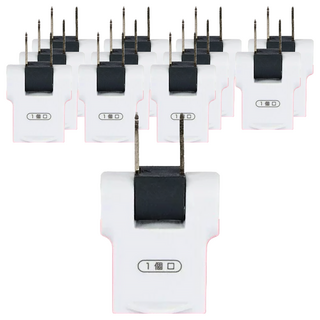 Kinyo 任意轉向插頭 2孔, 白色 + 黑色, 12個, 34mm