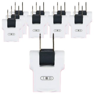 Kinyo 任意轉向插頭 2孔, 白色 + 黑色, 10個, 34mm