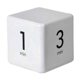 時間管理翻轉倒數計時器 短週期款, 白色系, 操作簡單, 方便攜帶, 1個