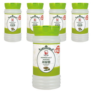 飛馬 胡椒鹽 台灣產, 470g, 5罐