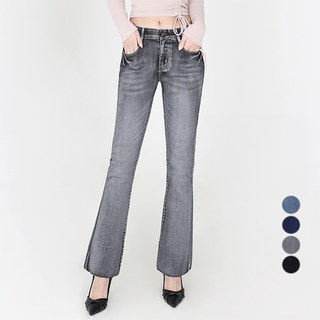 닷이프 여성용 롱/숏 기장 스판좋은 히든밴딩 슬림 부츠컷 청바지