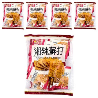 福義軒 湘辣蘇打餅 湖南風味 鮮辣鹹香, 306g, 5袋