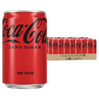 Coca-Cola 可口可樂 ZERO SUGAR 迷你罐 無糖, 200ml, 24罐