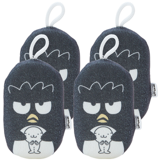 Santan 三麗鷗 卡通沐浴海綿, 酷企鵝 黑白色, 4個, 1個