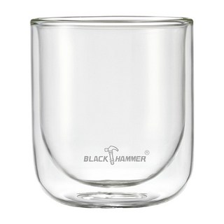 BLACK HAMMER 圓底雙層耐熱玻璃杯 240ml, 透明色, 1個