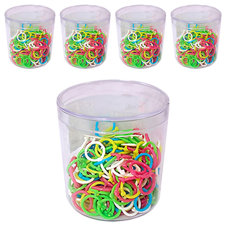 ABEL 力大牌 塑膠卡片環 1/2吋 彩色 200個, 12mm, 5罐