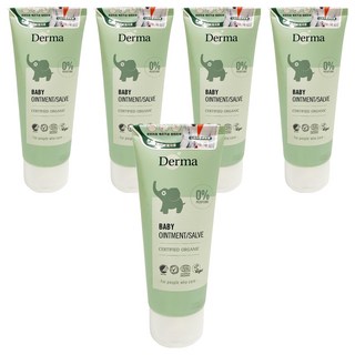 Derma 寶寶有機舒敏萬用膏, 蘆薈杏仁油深層滋潤, 新生兒嬰兒敏感肌適用, 0%香精, 99%天然萃取, 5條, 100ml