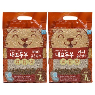 내꼬두부 응고형 고양이 모래, 7L, 2개, 커피향