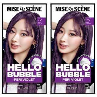 mise en scene 魅尚萱 Hello Bubble泡沫染髮劑 100g, 7V(霧灰紫), 2盒