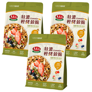 馬玉山 特濃輕烤穀脆 莓果椰奶奇亞籽, 3個, 280g