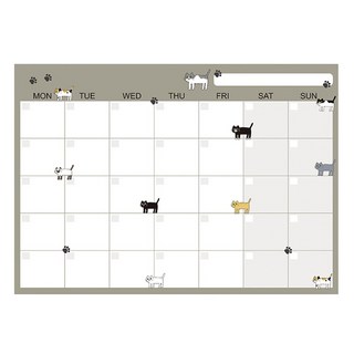 AA 晶裕荃 磁鐵白板月曆, 1個