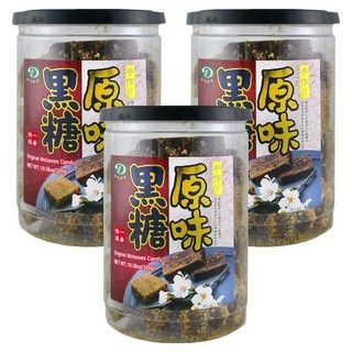 綠得製菓 原味黑糖塊, 300g, 3罐