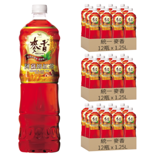統一 麥香 阿薩姆紅茶, 1.25L, 36瓶
