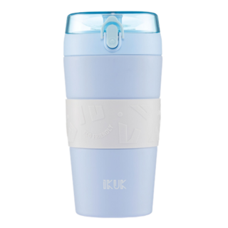 IKUK 艾可 台灣公司貨 保溫Q彈杯, 北歐藍, 600ml, 1個