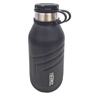 THERMOS 膳魔師 不鏽鋼真空保溫杯 旋開式開啟設計, 黑色, 940ml, 1個