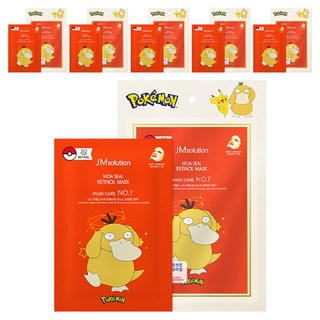 JMsolution 肌司研 寶可夢可達鴨Moa Seal視黃醇面膜 3片 + 隨機貼紙, 6組