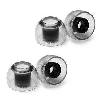 AZLA Crystal Standard 液態矽膠 LSR 相容耳塞 M 2組, 透明灰, 單一商品