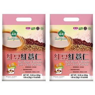 薌園 紅豆紅薏仁粉, 多榖多健康、營養好滋味, 富含膳食纖維並去除糖份, 300g, 2袋