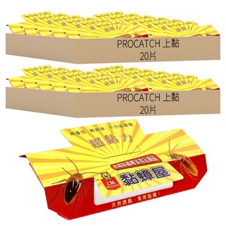 PROCATCH 上黏 黏蟑屋 Set 20片 無毒性 無臭味 不污環境 天然誘餌 有效黏捕, 2組