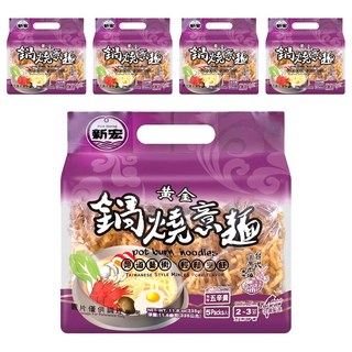 新宏 黃金鍋燒意麵 台式古早肉燥風味, 335g, 5袋