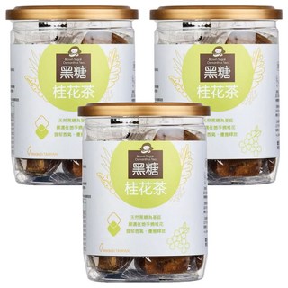 Medolly 蜜思朵 黑糖桂花茶, 天然黑糖, 嚴選在地手摘桂花, 馥郁香氣, 17g, 12包, 3罐