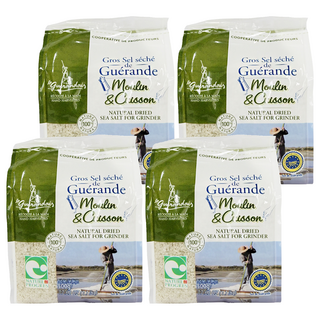 Le guerandais 給宏得 土板天日鹽 粗鹽 聚乙烯袋, 4個, 500g