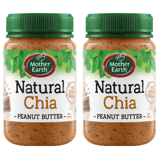 Mother Earth 紐西蘭奇亞籽花生醬 無添加砂糖、人工色素和香料, 380g, 2罐
