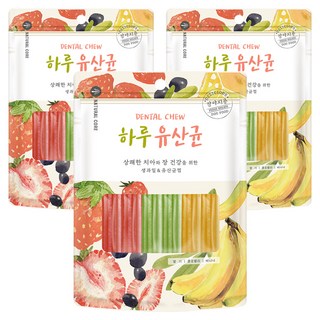 네츄럴코어 하루유산균 강아지 영양제, 혼합맛(딸기/클로렐라/바나나), 72g, 9개