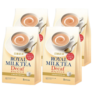 日東紅茶 皇家奶茶 低咖啡因 北海道產全粉乳使用, 12.5g, 8條, 4袋