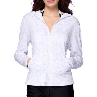 Summer love 夏之戀 連帽長袖外套 聚酯纖維83% 彈性纖維17%, 白色