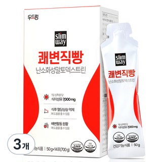 슬림웨이 쾌변직빵 배변활동도움 혈당상승억제 식이섬유 14p, 700g, 3개