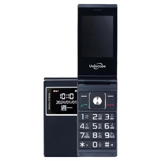 Uniscope 優思 全配公司貨 雙螢幕摺疊手機 V909 4G, 黑色, 0.5GB