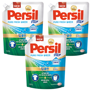 Persil 寶瀅 韓國原裝進口 室內晾衣型酵素洗衣精補充包, 1.5L, 3包