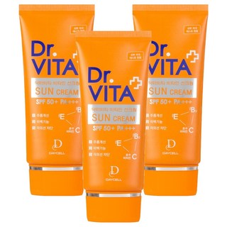 닥터비타 비타민 선크림 SPF50+ PA+++, 50g, 3개
