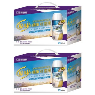 亞培 葡勝納 原味加纖維 糖尿病專用營養品，無膽固醇與反式脂肪，支持消化系統健康, 1.6L, 2盒