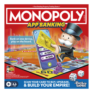Hasbro 孩之寶 MONOPOLy 地產大亨 APP 英文版, 混合顏色, 1盒